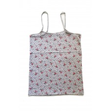 Kadın Askılı Desenli Atlet Dantelli Empirme Pamuklu Penye D2 