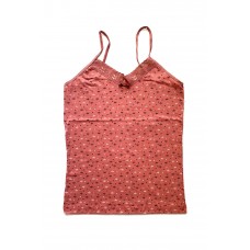 Kadın Askılı Desenli Atlet Dantelli Empirme Pamuklu Penye D4 