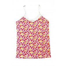 Kadın Askılı Desenli Atlet Dantelli Empirme Pamuklu Penye D8 