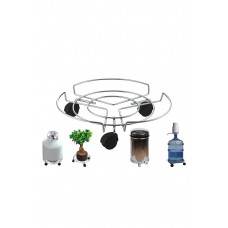 Damacana Altlığı Taşıyıcı Tüp Saksı Damacana Altlığı Tekerlekli Taşıma Aparatı Krom Tüpçek 