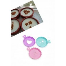 Tatlı ve Kahve Süsleme Şablonu 3 lü 10 cm 