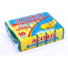 Oluklu Bulaşık Süngeri Ekonomik Paket 10 Adet Eskta Güçlü Kolay Temizlik 