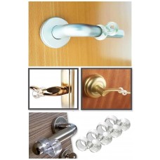 Şeffaf Kapı Kolu Stoperi Kapı Kolu Tamponu 4 Adet Kapı Güvenliği 