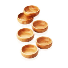 Bambu Yuvarlak 6 lı Lüks Çerezlik 9,5 x 3 cm 