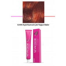 Premium 8.444 Açık Kumral Çok Yoğun Bakır - Kalıcı Krem Saç Boyası 50 g Tüp