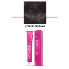 Premium 5.0 Yoğun Açık Kahve - Kalıcı Krem Saç Boyası 50 g Tüp 