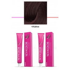 2 li Set Premium 4 Kahve - Kalıcı Krem Saç Boyası 2 X 50 g Tüp 