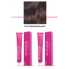 2 li Set Premium 6.35 Çikolata Karamel - Kalıcı Krem Saç Boyası 2 X 50 g Tüp 