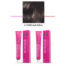 2 li Set Premium 5.1 Küllü Açık Kahve - Kalıcı Krem Saç Boyası 2 X 50 g Tüp 