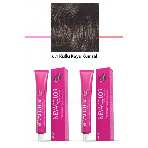 2 li Set Premium 6.1 Küllü Koyu Kumral - Kalıcı Krem Saç Boyası 2 X 50 g Tüp