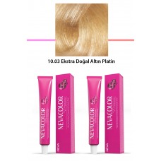 2 li Set Premium 10.03 Ekstra Doğal Altın Platin - Kalıcı Krem Saç Boyası 2 X 50 g Tüp 