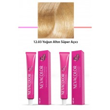 2 li Set Premium 12.03 Yoğun Altın Süper Açıcı - Kalıcı Krem Saç Boyası 2 X 50 g Tüp 