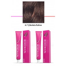 2 li Set Premium 6.7 Çikolata Kahve - Kalıcı Krem Saç Boyası 2 X 50 g Tüp 