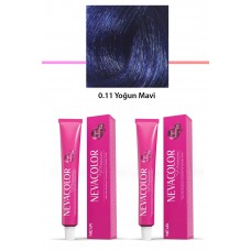 2 li Set Premium 0.11 Yoğun Mavi - Kalıcı Krem Saç Boyası 2 X 50 g Tüp 