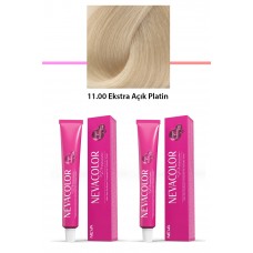 2 li Set Premium 11.00 Ekstra Açık Platin - Kalıcı Krem Saç Boyası 2 X 50 g Tüp 