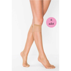 6 Adet Süper Ince 15 den Mat Pantolon Çorabı Bronz 