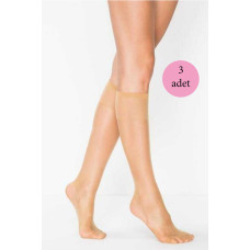 3 Adet Süper Ince 15 den Mat Pantolon Çorabı Ten 