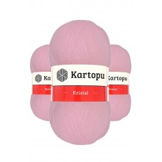 3 Adet Kristal Çift Katlı El Örgü Lif İpi Bebe Pembe K788 