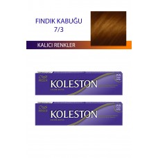 2 Adet Single Tüp Boya Saç Boyası Fındık Kabuğu 7/3 