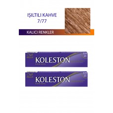 2 Adet Single Tüp Boya Saç Boyası Işıltılı Kahve 7/77 