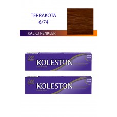 2 Adet Single Tüp Boya Saç Boyası Terrakota 6/74 