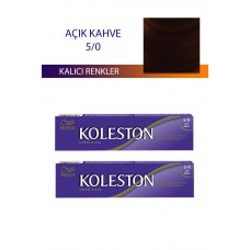 2 Adet Single Tüp Boya Saç Boyası Açık Kahve 5/0 