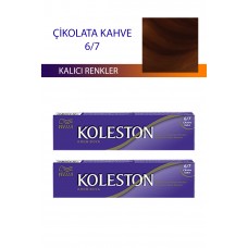 2 Adet Single Tüp Boya Saç Boyası Çikolata Kahve 6/7 