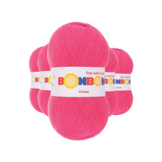 5 Adet Kristal El Örgü Lif İpi Orkide Pembe 98319 