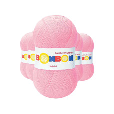 5 Adet Kristal El Örgü Lif İpi Şeker Pembe 98588