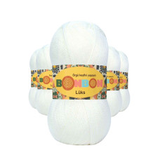 5 Adet Lüks Patik İpi Yünü Beyaz 98200 