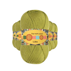 5 Adet Lüks Patik İpi Yünü Açık Yeşil 98229 