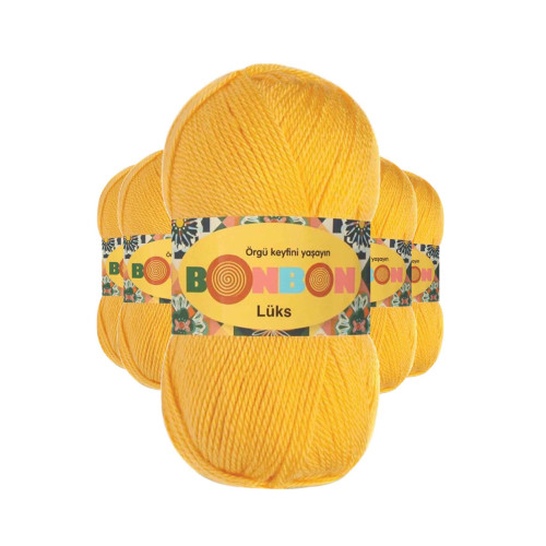 5 Adet Lüks Patik İpi Yünü Sarı 98289