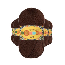 5 Adet Lüks Patik İpi Yünü Kahve 98297 