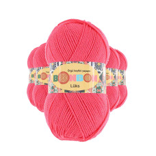 5 Adet Lüks Patik İpi Yünü Mercan 98299 