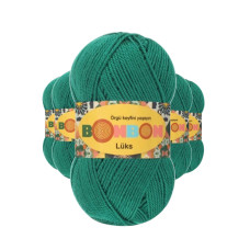 5 Adet Lüks Patik İpi Yünü Ördek Başı Yeşili 98325 