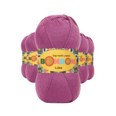 5 Adet Lüks Patik İpi Yünü Mor 98402 