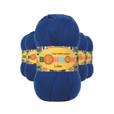 5 Adet Lüks Patik İpi Yünü Saks Mavi 98488 