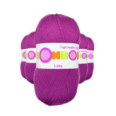 5 Adet Lüks Patik İpi Yünü Koyu Pembe 98675 