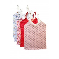 5 Adet Kadın Askılı Desenli Atlet Dantelli Empirme Pamuklu Penye D6-10 