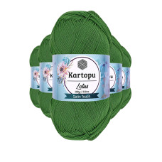 5 Adet Lotus Bikini Büstiyer Bluz Örgü İpi  K486 Çam Yeşili 