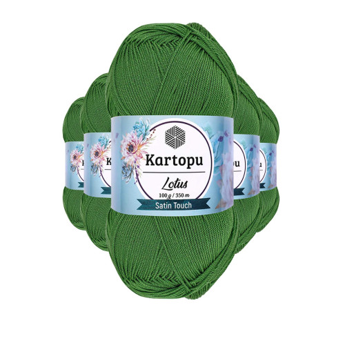 5 Adet Lotus Bikini Büstiyer Bluz Örgü İpi  K486 Çam Yeşili