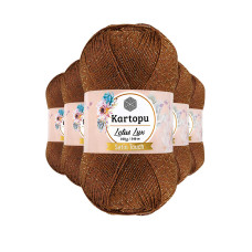 5 Adet Lotus Lux Bikini Büstiyer Bluz Simli Örgü İpi K840 Koyu Hardal 