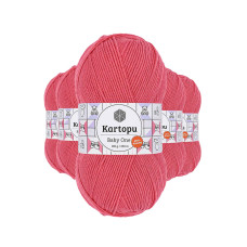 5 Adet Baby One Tüylenmeyen El Örgü İpi Yünü Pembe K254 