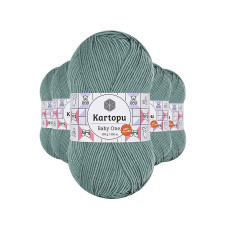 5 Adet Baby One Tüylenmeyen El Örgü İpi Yünü Azur K493 