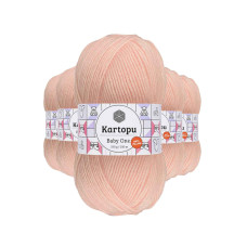 5 Adet Baby One Tüylenmeyen El Örgü İpi Yünü Pembe K699 