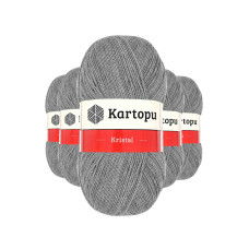 5 Adet Kristal Çift Katlı El Örgü Lif İpi Açık Gri K1001 