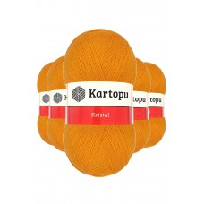 5 Adet Kristal Çift Katlı El Örgü Lif İpi Portakal K312 