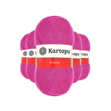 5 Adet Kristal Çift Katlı El Örgü Lif İpi Fuşya K440