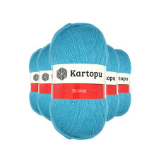 5 Adet Kristal Çift Katlı El Örgü Lif İpi Turkuaz K515 