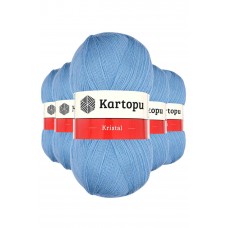 5 Adet Kristal Çift Katlı El Örgü Lif İpi Bebe Mavi K540 